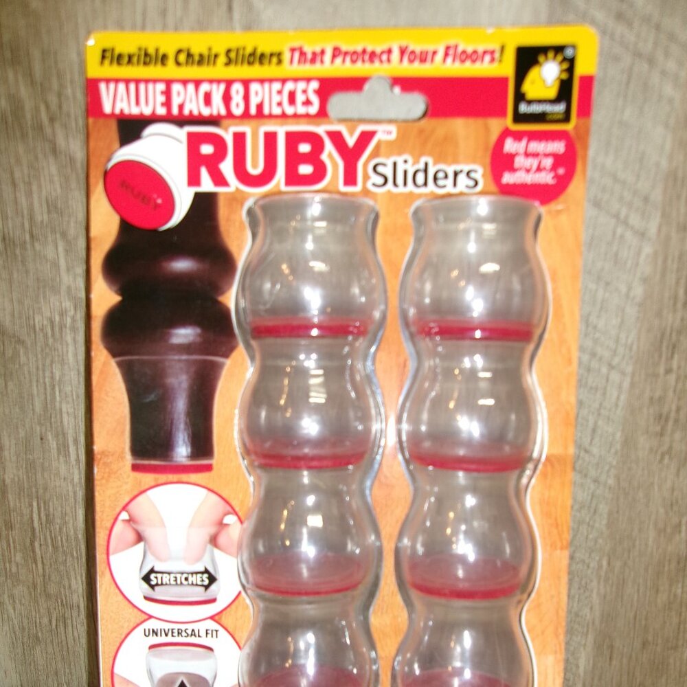 Ruby Sliders, Value Pack 8 Pieces, Red, One Size, "As seen on TV"